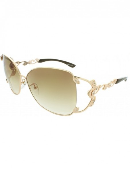 Square Polished Metal 59mm Square Sunglasses - Gold - CG11LQ6F1DF $12.78