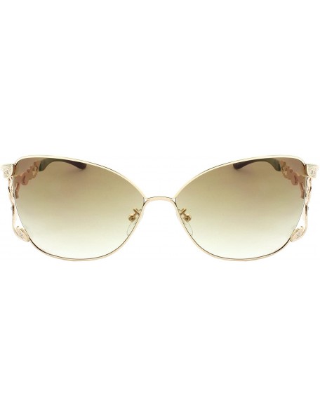 Square Polished Metal 59mm Square Sunglasses - Gold - CG11LQ6F1DF $12.78