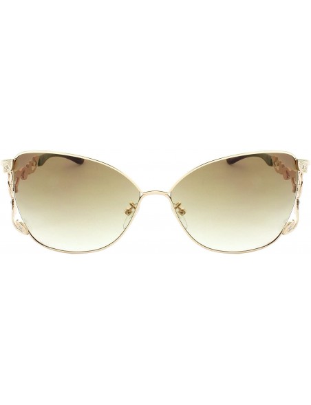 Square Polished Metal 59mm Square Sunglasses - Gold - CG11LQ6F1DF $12.78