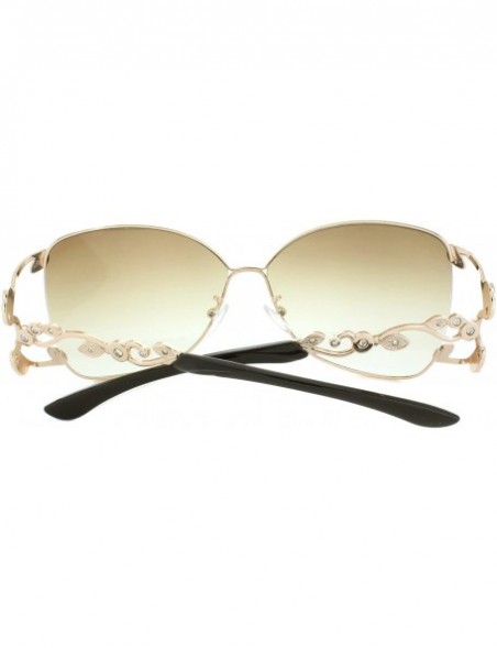 Square Polished Metal 59mm Square Sunglasses - Gold - CG11LQ6F1DF $12.78