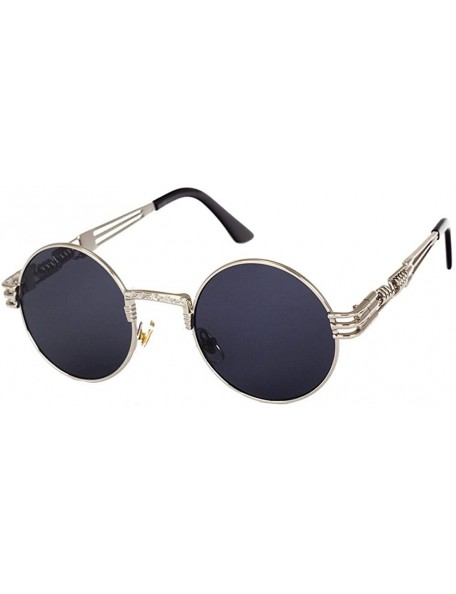 Round Men Women Sunglasses - UV Protection Outdoor Glasses Vintage Round Eyeglasses Fishing Activity Eyewear - A2 - CR194L2H5...