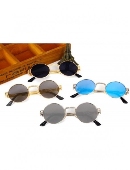 Round Men Women Sunglasses - UV Protection Outdoor Glasses Vintage Round Eyeglasses Fishing Activity Eyewear - A2 - CR194L2H5...