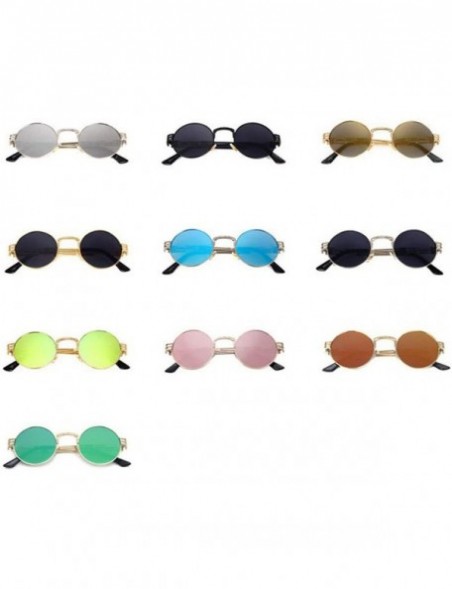 Round Men Women Sunglasses - UV Protection Outdoor Glasses Vintage Round Eyeglasses Fishing Activity Eyewear - A2 - CR194L2H5...