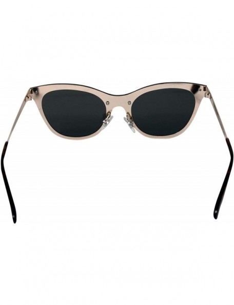 Rimless Rimless Retro Style Womens Fashion Sunglasses With Hard Case - Black - CZ18U9CNE52 $21.98