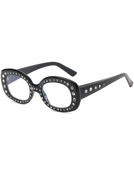 Square Lady Small Square Luxury Diamond Sunglasses Men Women Glasses Designer Fashion Male Female Shades - Black&clear - CV19...