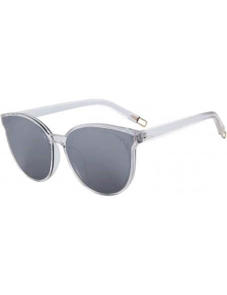 Round Round Sunglasses for Women Vintage Eyewear S8094 - Silver&silver - C317YGGKQTL $14.40