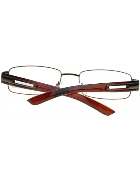 Rectangular Pablo Zanetti Reading Glasses Unisex Rectangular Size 52-17-135-30 - Brown - C111VLHIT8N $8.73