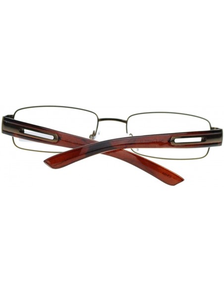 Rectangular Pablo Zanetti Reading Glasses Unisex Rectangular Size 52-17-135-30 - Brown - C111VLHIT8N $8.73