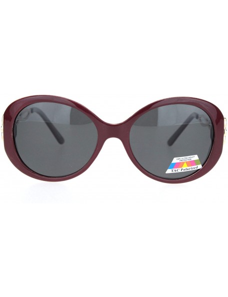 Butterfly Womens Antiglare Polarized Lens Butterfly Designer Sunglasses - Burgundy Black - CL18O9NXQOY $13.36