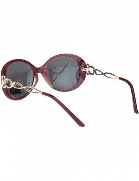 Butterfly Womens Antiglare Polarized Lens Butterfly Designer Sunglasses - Burgundy Black - CL18O9NXQOY $13.36