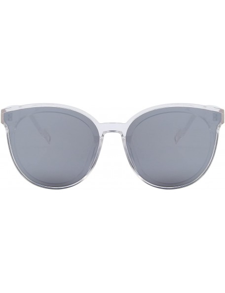 Round Round Sunglasses for Women Vintage Eyewear S8094 - Silver&silver - C317YGGKQTL $14.40