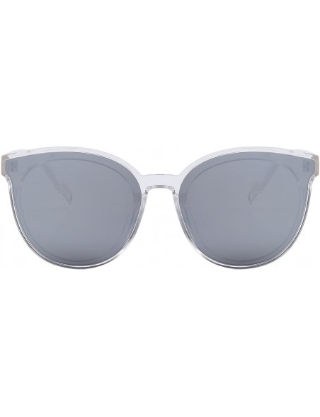 Round Round Sunglasses for Women Vintage Eyewear S8094 - Silver&silver - C317YGGKQTL $14.40