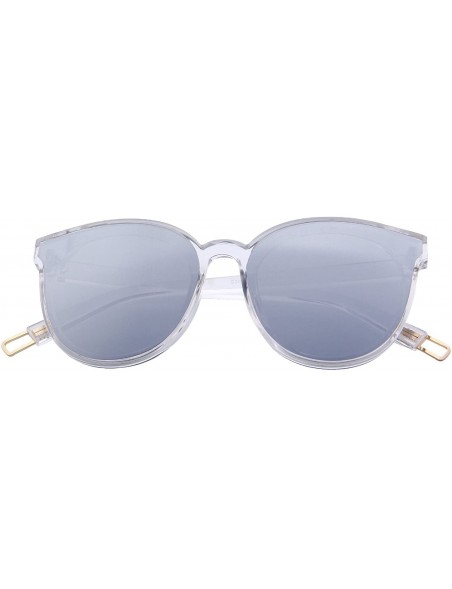 Round Round Sunglasses for Women Vintage Eyewear S8094 - Silver&silver - C317YGGKQTL $14.40