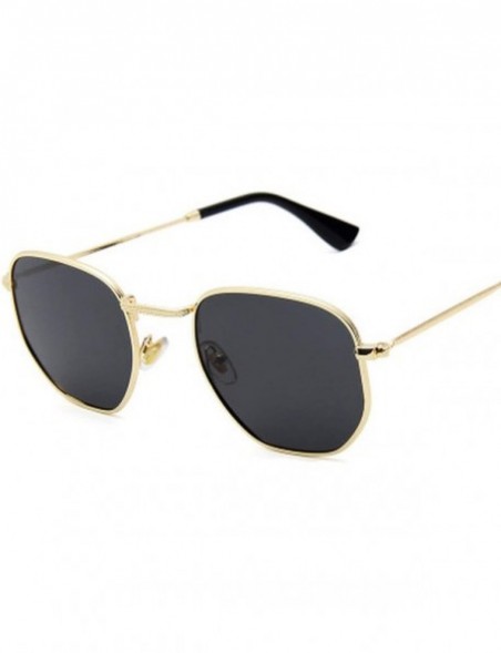 Shield New Retro Classic Small Polygon Polarized Sunglasses Men Sun Glasses Women Vintage Metal Frame Eyewear UV400 - 3 - CV1...