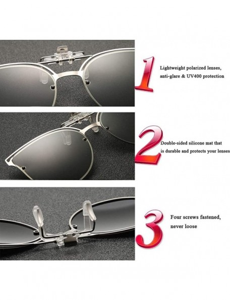 Oversized Polarized Clip-on Sunglasses Anti-Glare UV 400 Protection Cateye/Aviator Sun Glasses Clip On Prescription Glasses -...