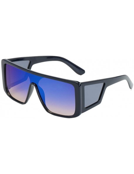 Square Square Sunglasses for Men- Oversize Polarized Sun Glasses 100% UV Protection Anti-Glare Eyewear with Flat Lens - CS196...