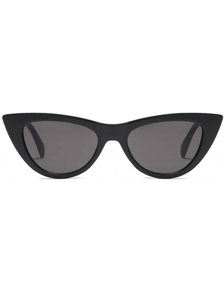 Cat Eye Vintage Retro Women Cateye Sunglasses Clout Goggle Small Fun Colorful Shades - Black - CY18UCAKSY3 $9.82