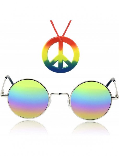 Aviator Big Round Sunglasses Retro Circle Tinted Lens Glasses UV400 Protection - C018WQSE67O $11.04