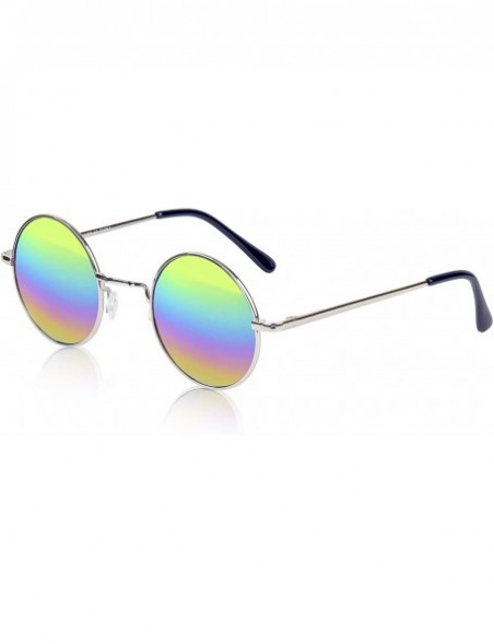 Aviator Big Round Sunglasses Retro Circle Tinted Lens Glasses UV400 Protection - C018WQSE67O $11.04