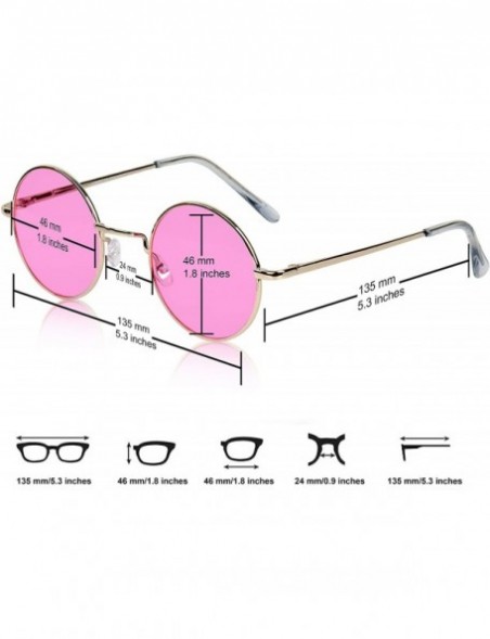 Aviator Big Round Sunglasses Retro Circle Tinted Lens Glasses UV400 Protection - C018WQSE67O $11.04