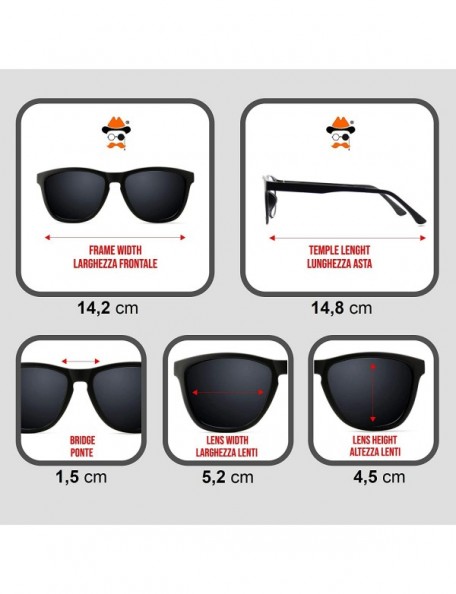 Aviator Sunglasses - Fashion mod. PHOENIX - man woman EXCLUSIVE vintage aviator COOL FLAT - Black/Red - CS18Z6M6IHS $31.28