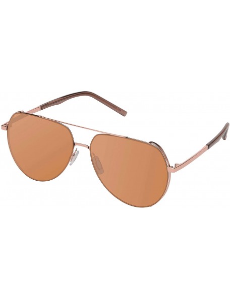 Aviator Aviator Sunglasses - Brown - CD199I2MS7E $36.67
