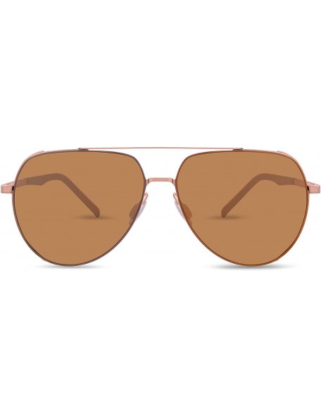 Aviator Aviator Sunglasses - Brown - CD199I2MS7E $36.67