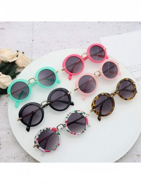 Oversized Round Metal Frame Sunglasses Children Baby Boys Girls UV400 Kids Toddler Glasses Eyewear Shades Goggles - Flower - ...