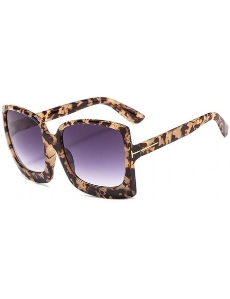 Oversized Oversize Leopard Print Square Sunglasses For Women Vintage Retro Sun Galsses Men Luxury Brand - C1 - C5197ZTDA8I $1...