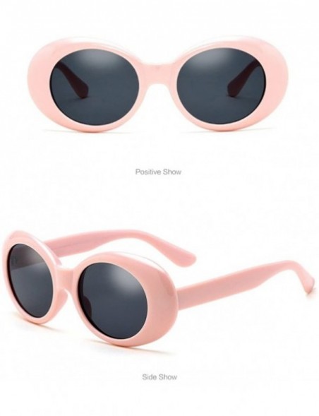Oval Ladies Girls Oval Candy Color Eyewear UV400 Traveling Trekking Sunglasses - Pink - CS18CXGTMED $14.16