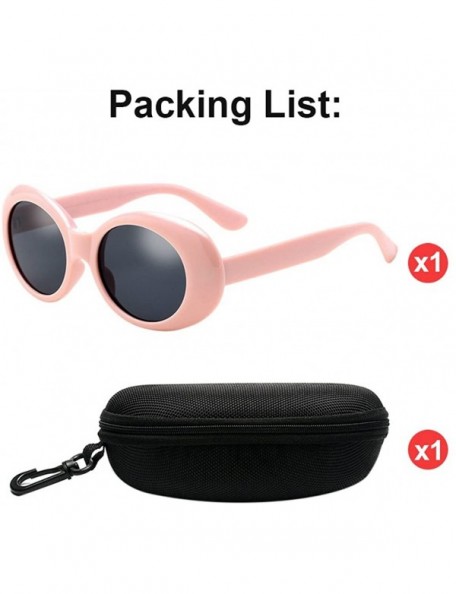 Oval Ladies Girls Oval Candy Color Eyewear UV400 Traveling Trekking Sunglasses - Pink - CS18CXGTMED $14.16