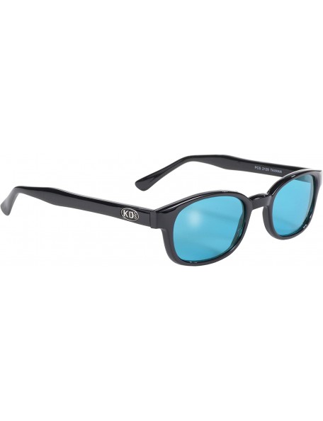 Wayfarer Original KD's Biker Sunglasses (Black Frame/Turquoise Lens) - Black Frame/Turquoise Lens - CQ112BW2XQ1 $23.82