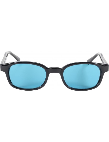 Wayfarer Original KD's Biker Sunglasses (Black Frame/Turquoise Lens) - Black Frame/Turquoise Lens - CQ112BW2XQ1 $11.01