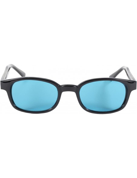 Wayfarer Original KD's Biker Sunglasses (Black Frame/Turquoise Lens) - Black Frame/Turquoise Lens - CQ112BW2XQ1 $11.01