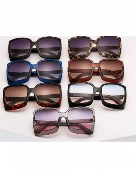 Oversized Oversize Leopard Print Square Sunglasses For Women Vintage Retro Sun Galsses Men Luxury Brand - C1 - C5197ZTDA8I $1...