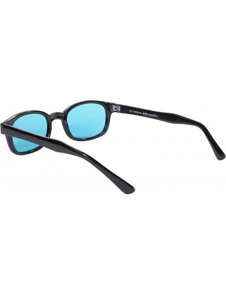 Wayfarer Original KD's Biker Sunglasses (Black Frame/Turquoise Lens) - Black Frame/Turquoise Lens - CQ112BW2XQ1 $11.01