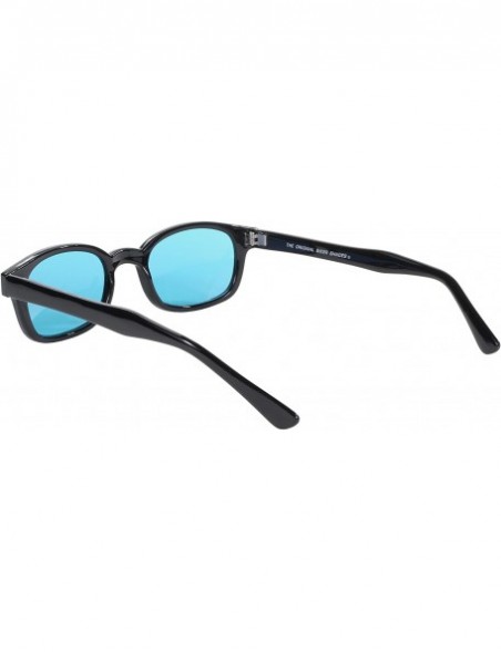 Wayfarer Original KD's Biker Sunglasses (Black Frame/Turquoise Lens) - Black Frame/Turquoise Lens - CQ112BW2XQ1 $11.01