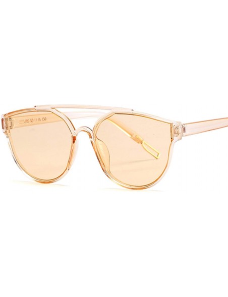 Oval Sexy Cat Eye Sunglasses Women Brand Designer Mirror Sun Glasses Ladies Oval Lens Shades For Female UV400 - CW18W80UD6G $...