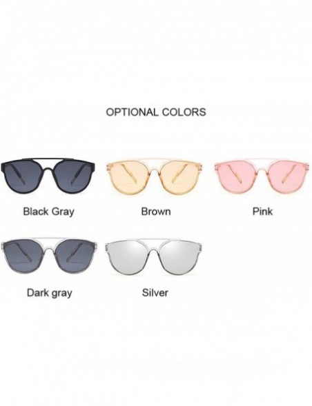 Oval Sexy Cat Eye Sunglasses Women Brand Designer Mirror Sun Glasses Ladies Oval Lens Shades For Female UV400 - CW18W80UD6G $...