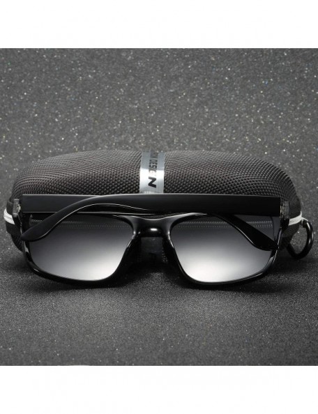 Sport Polarized Sports Sunglasses for Men/Women Shades Square Driving Cycling Sun glasses - Silver - CG18IA5USZD $14.20