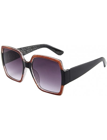 Square Unisex Square Sunglasses Retro Sunglasses Leopard Print Sunglass for Women Men - F - CF196DIWI4L $8.41