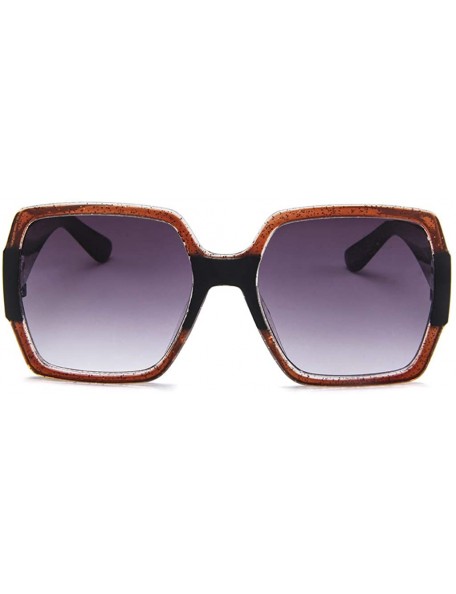 Square Unisex Square Sunglasses Retro Sunglasses Leopard Print Sunglass for Women Men - F - CF196DIWI4L $8.41