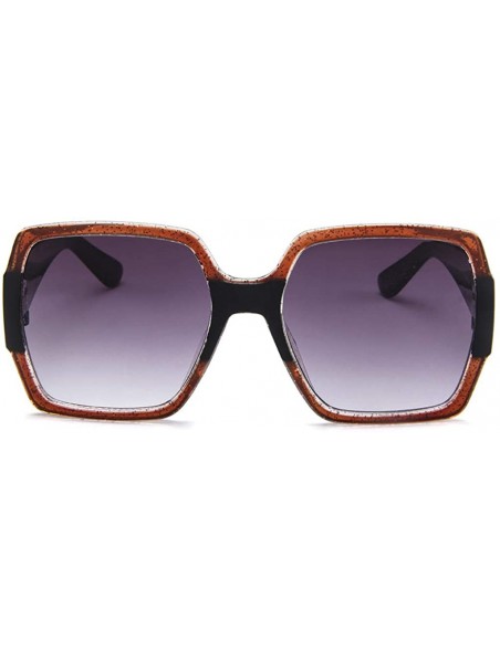 Square Unisex Square Sunglasses Retro Sunglasses Leopard Print Sunglass for Women Men - F - CF196DIWI4L $8.41