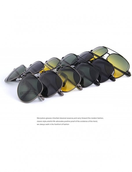 Goggle Men Polarized Sunglasses Night Vision Driving UV400 - C06 Gray G15 - CM199C885QW $33.48