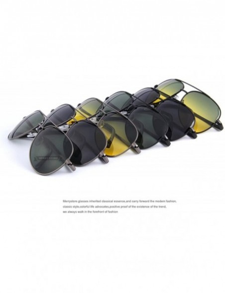 Goggle Men Polarized Sunglasses Night Vision Driving UV400 - C06 Gray G15 - CM199C885QW $33.48