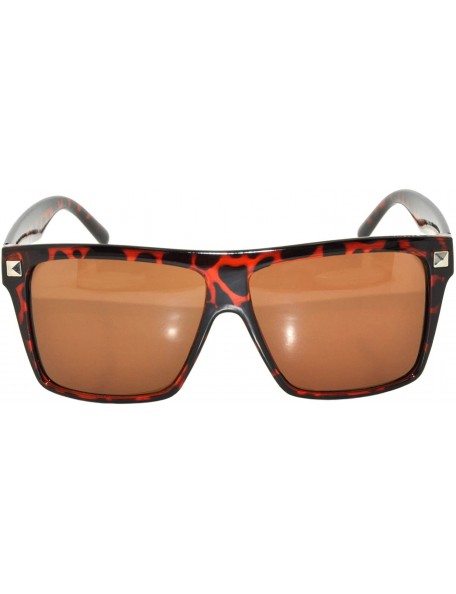 Oversized Classic Vintage 80's Style Sunglasses Colored plastic Frame for Mens or Womens - Retro Leopard - CO11UDP4B8L $7.48