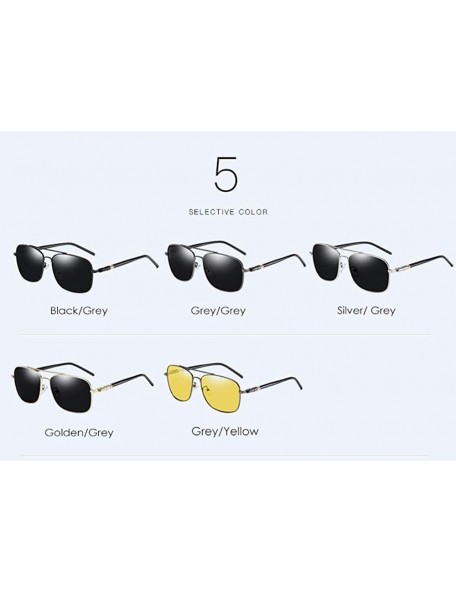 Aviator Sunglasses Men's Polarized Sunglasses Antiglare Night Vision Polarized Driving Sunglasses - A - C218QQ20A0N $33.62