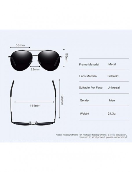 Aviator Sunglasses Men's Polarized Sunglasses Antiglare Night Vision Polarized Driving Sunglasses - A - C218QQ20A0N $33.62