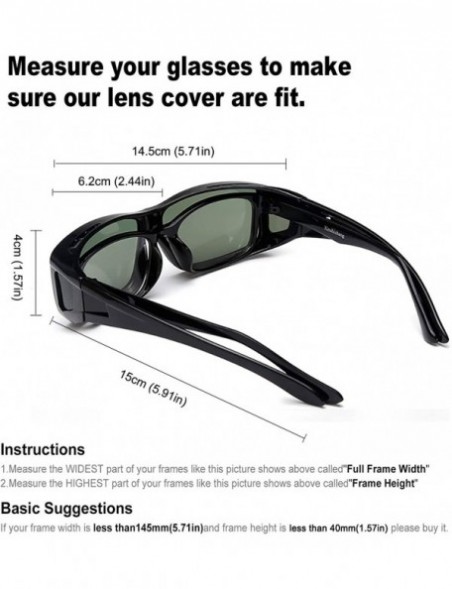 Goggle Polarized Rectangular Glasses Sunglasses Protection - 2 - CP18GA2CU8Q $11.37