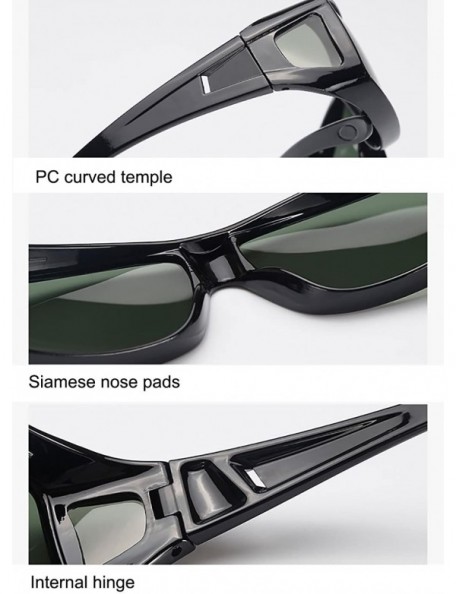 Goggle Polarized Rectangular Glasses Sunglasses Protection - 2 - CP18GA2CU8Q $11.37